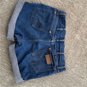 Wrangler Blue Denim High-Rise Jean Shorts